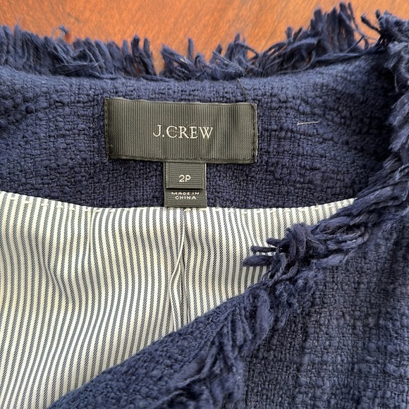 JCrew Tweed Jacket Navy - Picture 2 of 3